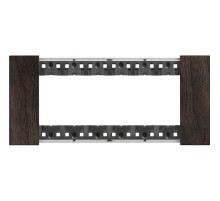 Рамка на 1 пост, 6 модулей - Итальянский стандарт. Цвет Орех. Bticino серия Living Now. KA4806LG