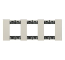Рамка на 3 поста, 6 модулей - Немецкий стандарт. Цвет Песочный. Bticino серия Living Now. KA4802M3KM