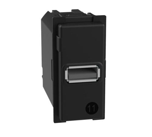 Розетка зарядное устройство USB тип - А 15 Вт/3000мА 1 модуль. Цвет Песочный. Bticino серия Living Now. K4191A+KM11C