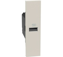 Розетка зарядное устройство USB тип - А 15 Вт/3000мА 1 модуль. Цвет Песочный. Bticino серия Living Now. K4191A+KM11C